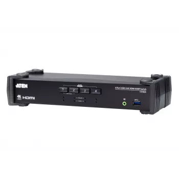 ATEN Διακόπτης KVMP™ 4-Port USB 3.0 4K HDMI με λειτουργία μίκτη ήχου