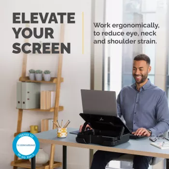 Fellowes Τσάντα laptop με ενσωματωμένη βάση laptop - Breyta κλειδωμένη τσάντα laptop για υβριδική εργασία & laptop έως 14 ίντσες/4 kg - Μαύρο