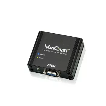 ATEN Μετατροπέας VGA σε HDMI ήχου/εικόνας, Μαύρο, Μέταλλο, 1920 x 1080 Pixel, 1920 x 1080 Pixel, 1080p, 16:9