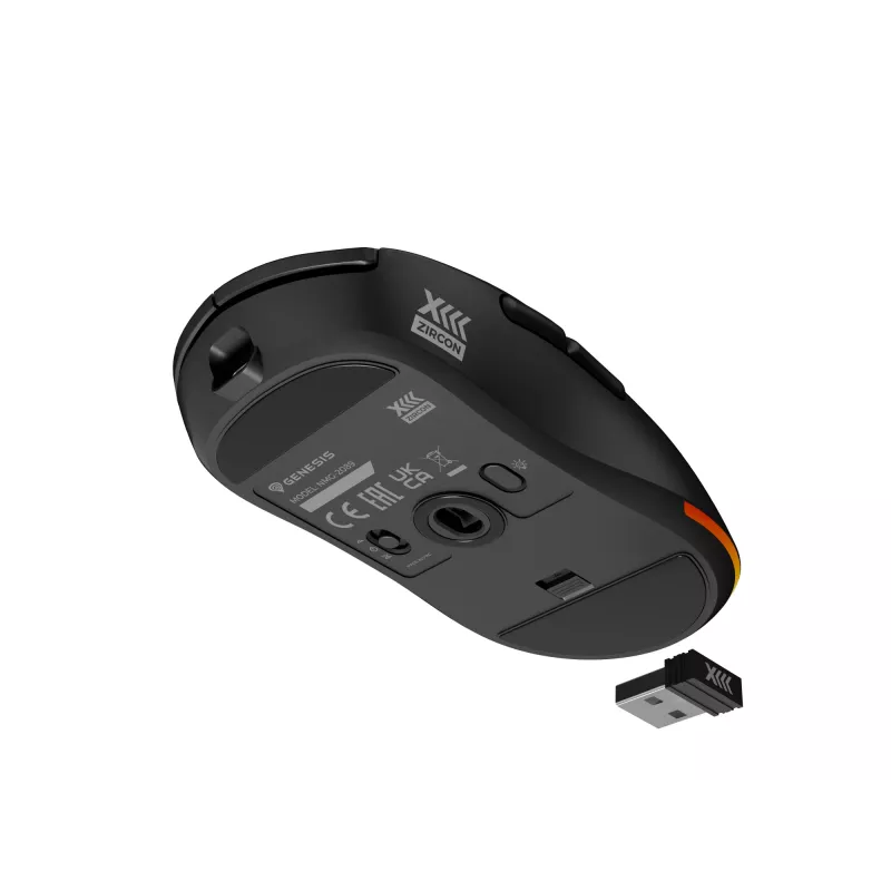 GENESIS Zircon XIII Ποντίκι Gaming αμφιδέξιο RF Wireless + USB Type-C οπτικό 26000 DPI