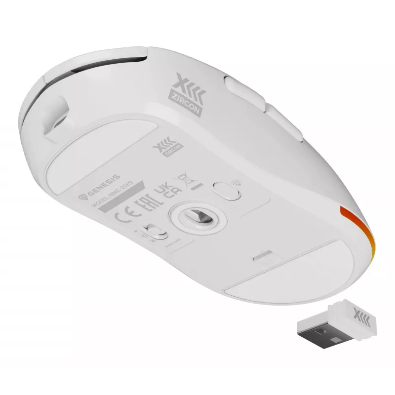 GENESIS Zircon XIII Ποντίκι Gaming αμφιδέξιο RF Wireless + USB Type-C οπτικό 26000 DPI