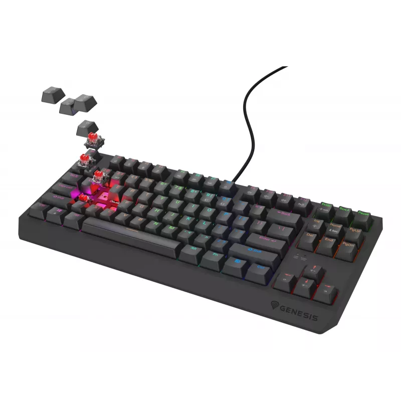 GENESIS Thor 230 TKL Lite Πληκτρολόγιο Gaming USB QWERTY αγγλικό μαύρο
