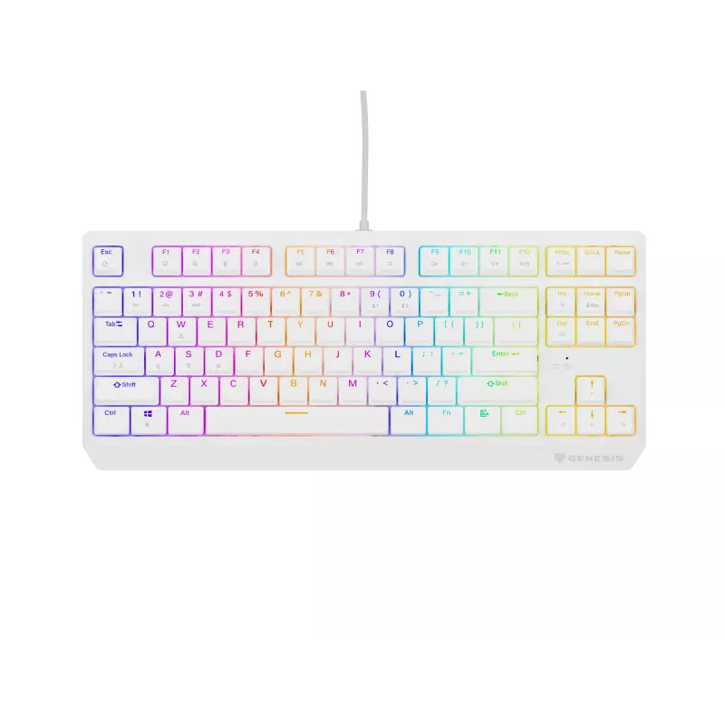 GENESIS Thor 230 TKL Πληκτρολόγιο Gaming USB + RF Wireless + Bluetooth QWERTY λευκό