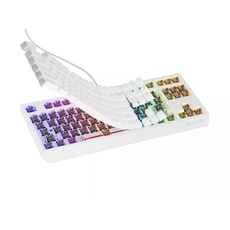 GENESIS Thor 230 TKL Πληκτρολόγιο Gaming USB + RF Wireless + Bluetooth QWERTY λευκό