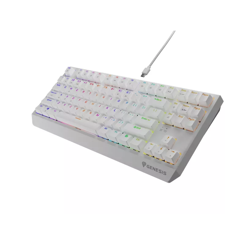 GENESIS Thor 230 TKL Πληκτρολόγιο Gaming USB + RF Wireless + Bluetooth QWERTY λευκό