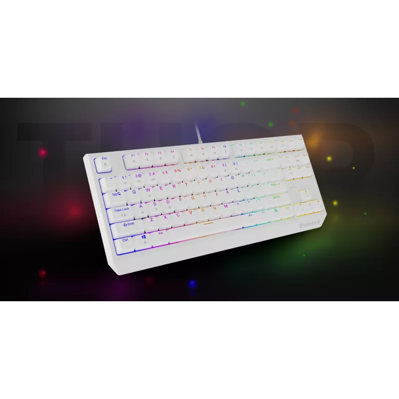 GENESIS Thor 230 TKL Πληκτρολόγιο Gaming USB + RF Wireless + Bluetooth QWERTY λευκό