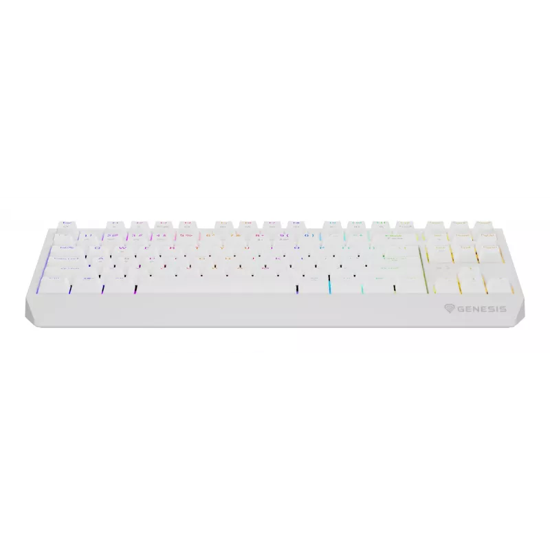 Πληκτρολόγιο Gaming Tenkeyless GENESIS Thor 230 TKL — USB, RF Wireless, Bluetooth, QWERTY, λευκό