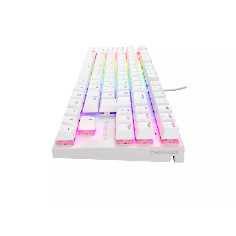 GENESIS Thor 303 TKL Πληκτρολόγιο Gaming USB QWERTY US International Λευκό