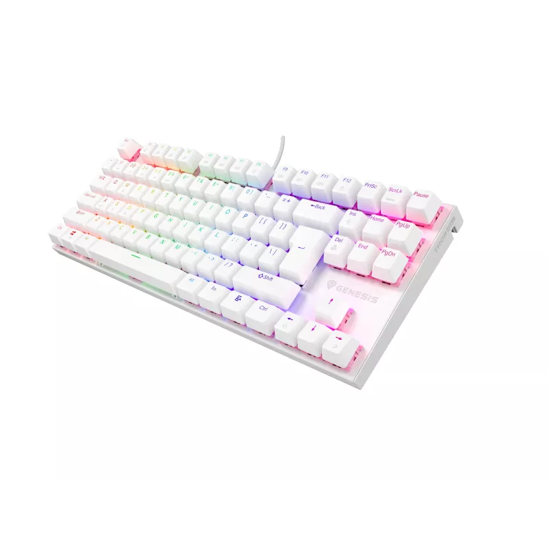GENESIS Thor 303 TKL Πληκτρολόγιο Gaming USB QWERTY US International Λευκό