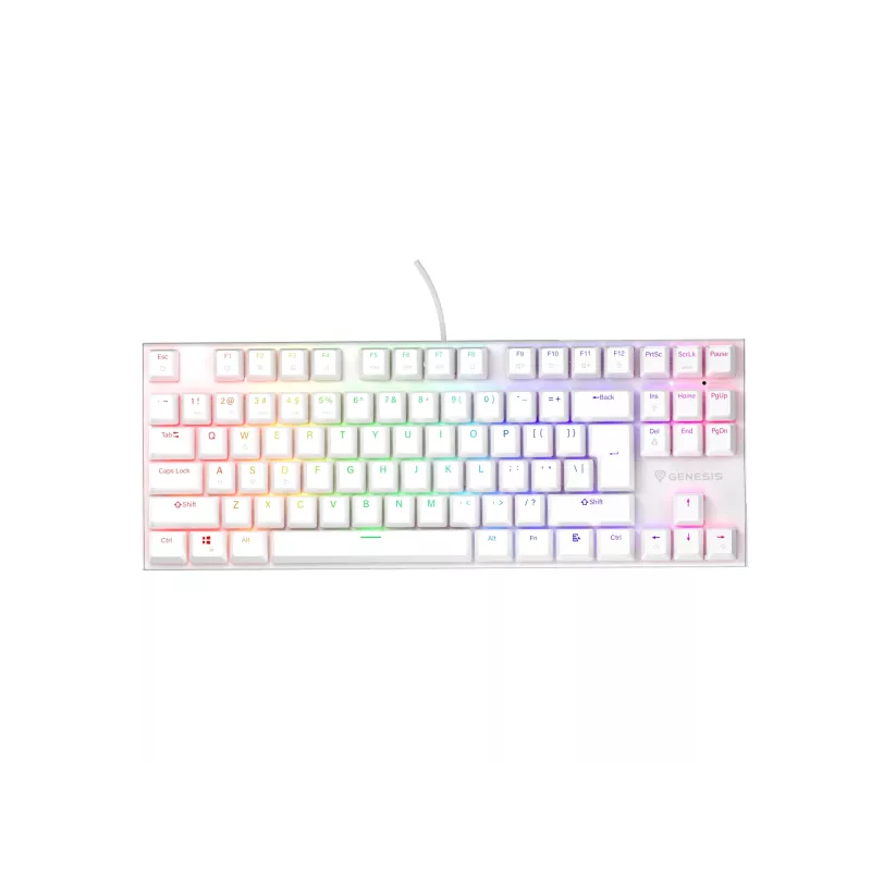 GENESIS Thor 303 TKL Πληκτρολόγιο Gaming USB QWERTY US International Λευκό