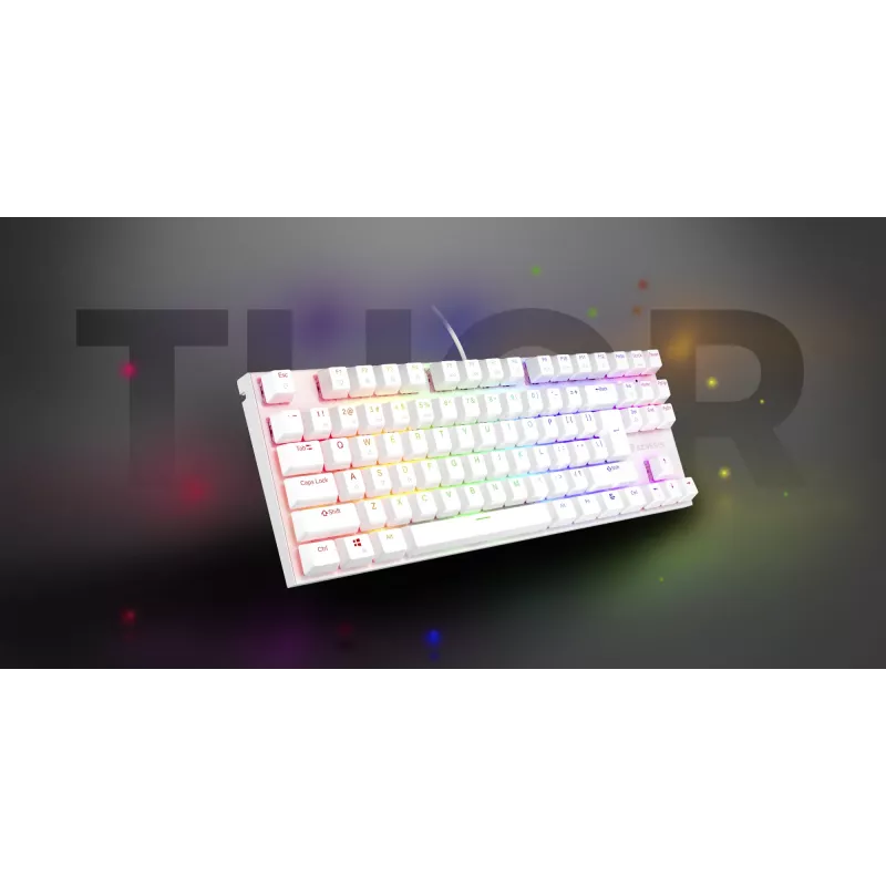 GENESIS Thor 303 TKL Πληκτρολόγιο Gaming USB QWERTY US International Λευκό