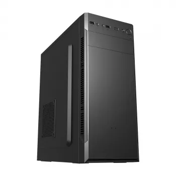 FSP CMT160 θήκη υπολογιστή Midi Tower, ATX/micro ATX/ITX, θέσεις 1x 5,25″ + 1x 3,5″ + 2x 2,5″, 6 υποδοχές επέκτασης, χωρίς τροφοδοτικό, μαύρη