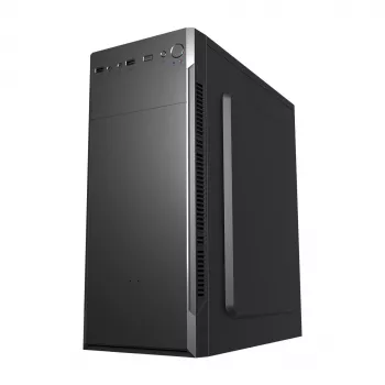 FSP CMT160 θήκη υπολογιστή Midi Tower, ATX/micro ATX/ITX, θέσεις 1x 5,25″ + 1x 3,5″ + 2x 2,5″, 6 υποδοχές επέκτασης, χωρίς τροφοδοτικό, μαύρη