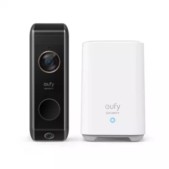 Eufy E8213 ασύρματο βίντεο-κουδούνι 2K με HomeBase, με μπαταρία, Μαύρο/Λευκό