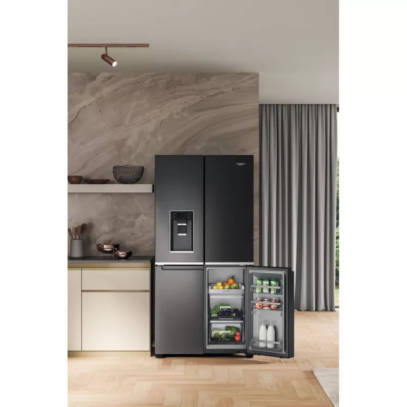 Whirlpool WQ9I FO2BX EF Ψυγείο Side-by-Side Ελεύθερο 592 L Μαύρο