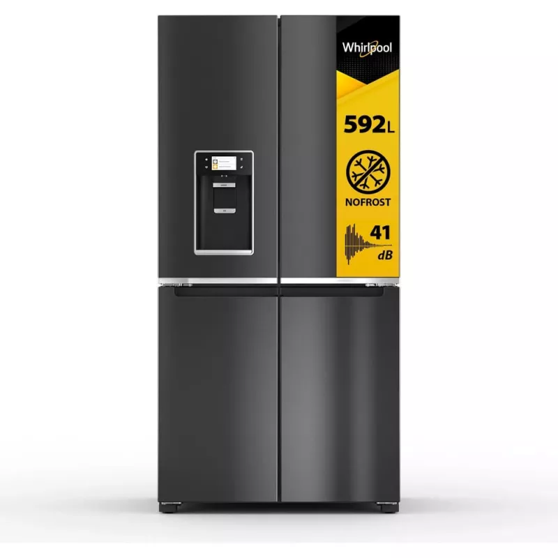 Whirlpool WQ9I FO2BX EF Ψυγείο Side-by-Side Ελεύθερο 592 L Μαύρο