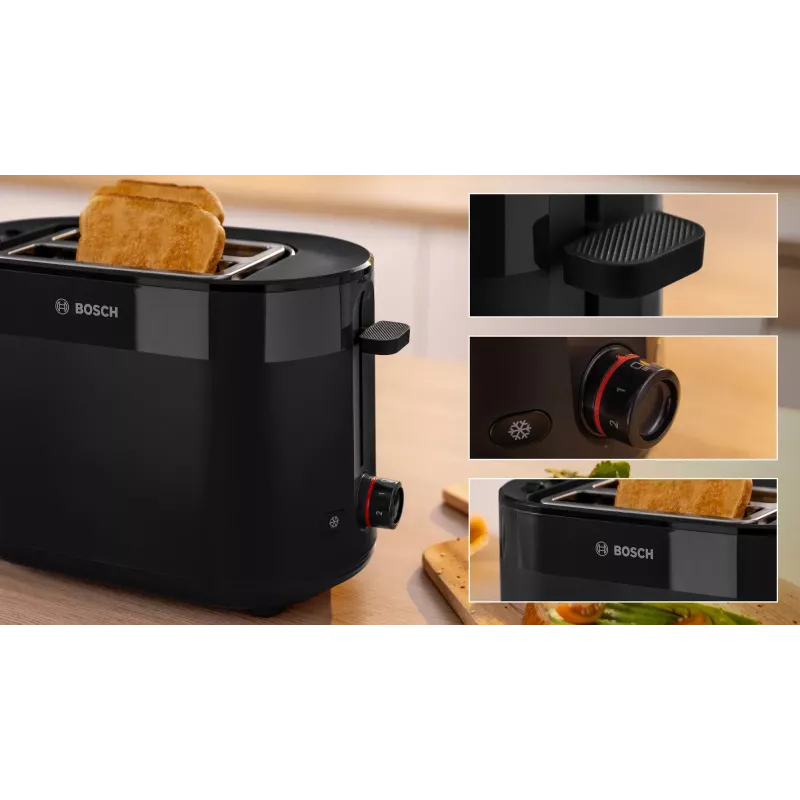 Bosch TAT2M123 Τοστιέρα 6 2 φέτες 950 W Μαύρο