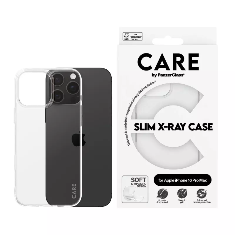 PanzerGlass CARE™ by ® X-Ray Θήκη iPhone 16 Pro Max, Θήκη, Apple, Apple - iPhone 16 Pro Max, Διαφανής