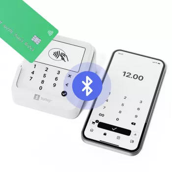 SumUp Solo Lite & Charging Station έξυπνος αναγνώστης καρτών μπαταρία λευκό