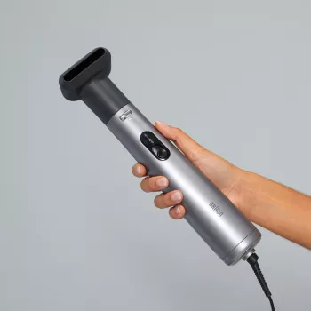 Βούρτσα θερμού αέρα BRAUN AS 4.3 μαύρο ασημί — 1000 W, καλώδιο 2,2 m