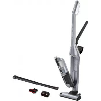 Ηλεκτρική σκούπα stick Bosch BCH3P210 2-in-1, στεγνό καθάρισμα, δοχείο σκόνης 0,4 L, ασύρματη + λειτουργία με ρεύμα, γκρι/μαύρο, 3 kg