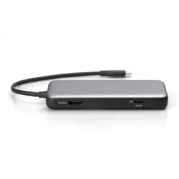 DIGITUS σταθμός σύνδεσης USB-C, 7-Port - HDMI / 2x USB-A 3.2 Gen 2 / GbE / SD / MicroSD - 100W USB Power Delivery