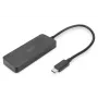 Digitus DS-45334 video hub MST 3 θυρών, USB-C σε 3x DisplayPort, μαύρο