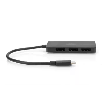 Digitus DS-45334 video hub MST 3 θυρών, USB-C σε 3x DisplayPort, μαύρο