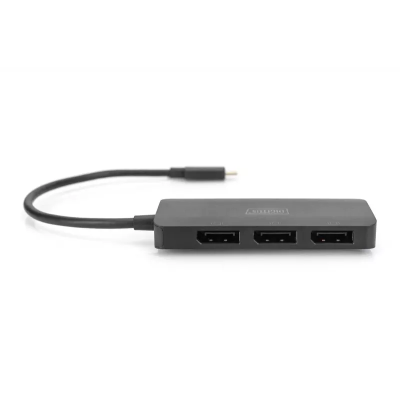 Digitus DS-45334 video hub MST 3 θυρών, USB-C σε 3x DisplayPort, μαύρο
