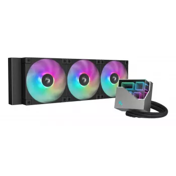 DeepCool LT360 ARGB R-LT360-BKAMNC-G-1 υδρόψυξη CPU all-in-one, ψυγείο 360 mm, 3 ανεμιστήρες 120 mm, 600-2400 RPM, 72,04 CFM, LGA1851/LGA1700/LGA1200/AM5/AM4, μαύρο