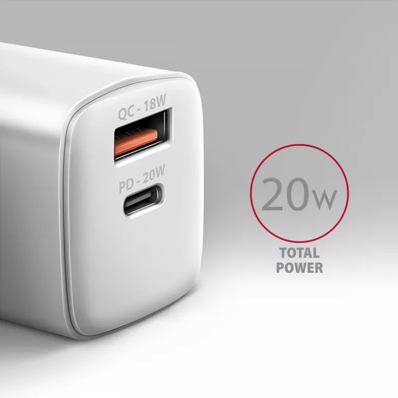 Φορτιστής για φορητές συσκευές Axagon ACU-PQ20W Universal λευκό
