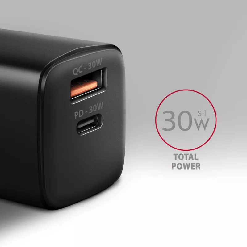 Axagon ACU-PQ30 PD3.0 & QC4+ 2xOUTPUTS επιτοίχιος φορτιστής 30W