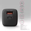 Axagon ACU-PQ30 PD3.0 & QC4+ 2xOUTPUTS επιτοίχιος φορτιστής 30W