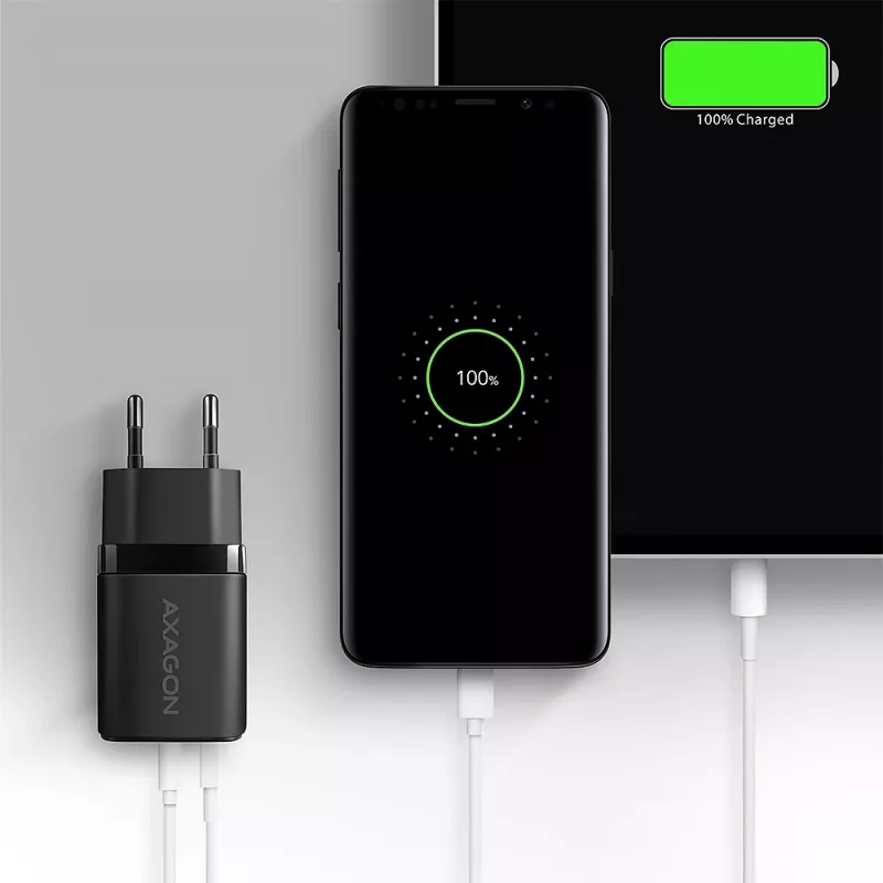 Axagon ACU-PQ30 PD3.0 & QC4+ 2xOUTPUTS επιτοίχιος φορτιστής 30W