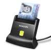 Axagon Universal Desktop USB επαφής αναγνώστης καρτών Smart/ID με μακρύ καλώδιο USB-A. Κατάλληλο για την εφαρμογή eObanka. Αναγνώστης 스마트 καρτών Indoor USB 2.0 μαύρο