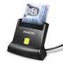 Axagon Universal Desktop USB επαφής αναγνώστης καρτών Smart/ID με μακρύ καλώδιο USB-A. Κατάλληλο για την εφαρμογή eObanka. Αναγνώστης 스마트 καρτών Indoor USB 2.0 μαύρο