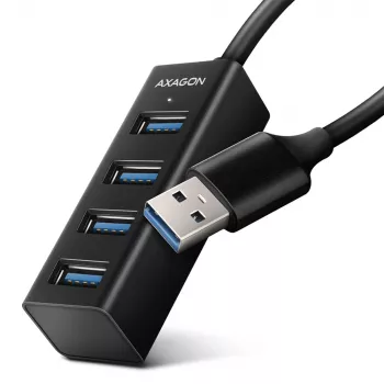 Axagon HUE-M1A 4x USB 3.2 Gen 1 MINI Hub, μέταλλο, καλώδιο USB-A 20 cm