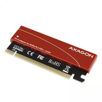 Axagon PCEM2-S PCIe x16 - M.2 NVMe M-Key προσαρμογέας υποδοχής, με παθητική ψύκτρα αλουμινίου