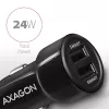 Axagon PWC-5V5 SMART Auto φορτιστής 24W, 2x θύρα USB-A, 5V/2,4A + 5V/2,4A