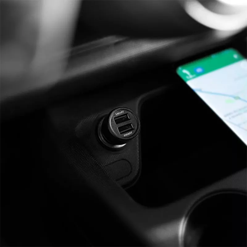 Axagon PWC-5V5 SMART Auto φορτιστής 24W, 2x θύρα USB-A, 5V/2,4A + 5V/2,4A