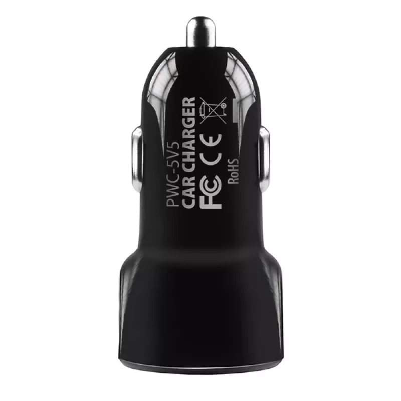 Axagon PWC-5V5 SMART Auto φορτιστής 24W, 2x θύρα USB-A, 5V/2,4A + 5V/2,4A
