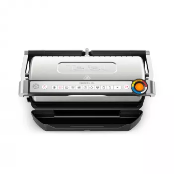 Γκριλ επαφής Tefal OptiGrill + XL GC728D10, 2000 W, 800 cm² αντικολλητικές πλάκες, 9 προγράμματα, επιφάνεια ψησίματος 400×200 mm