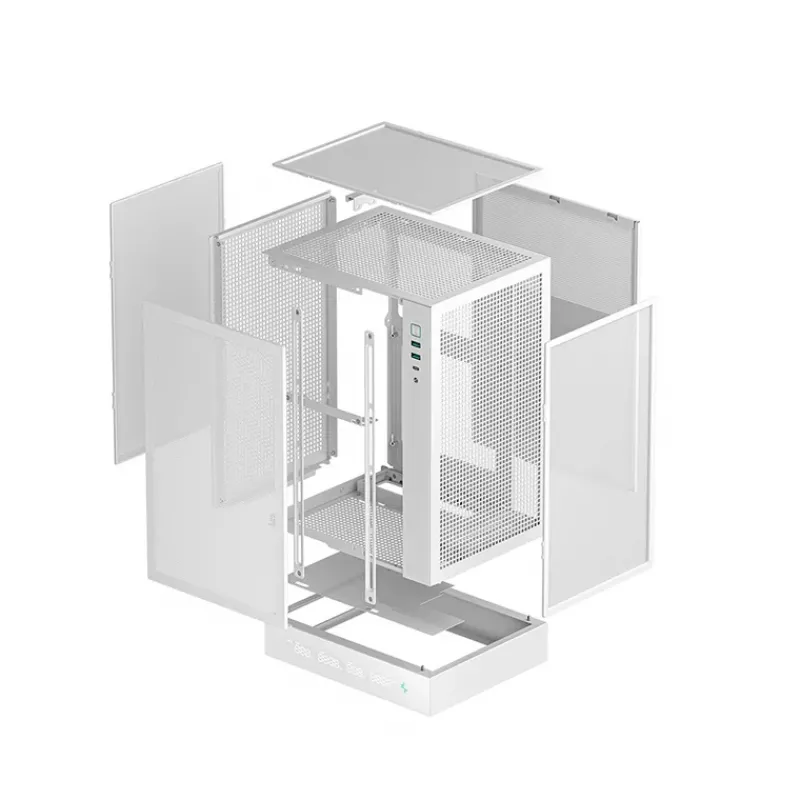DeepCool CH170 Digital R-CH170-WHNPI0D-G-1 θήκη υπολογιστή Mini-ITX Mini Tower χωρίς τροφοδοτικό, 2x USB 3.0, USB-C, λευκή