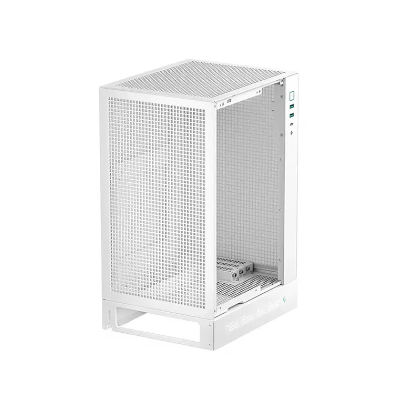 DeepCool CH170 Digital R-CH170-WHNPI0D-G-1 θήκη υπολογιστή Mini-ITX Mini Tower χωρίς τροφοδοτικό, 2x USB 3.0, USB-C, λευκή