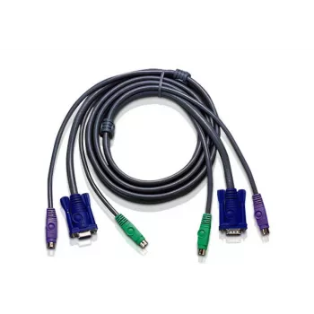 ATEN 10ft Καλώδιο KVM PS/2 Μαύρο 3 m