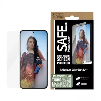 PanzerGlass SAFE. by ® Προστασία οθόνης Samsung Galaxy S25+ | S24+ | Ultra-Wide Fit με EasyAligner
