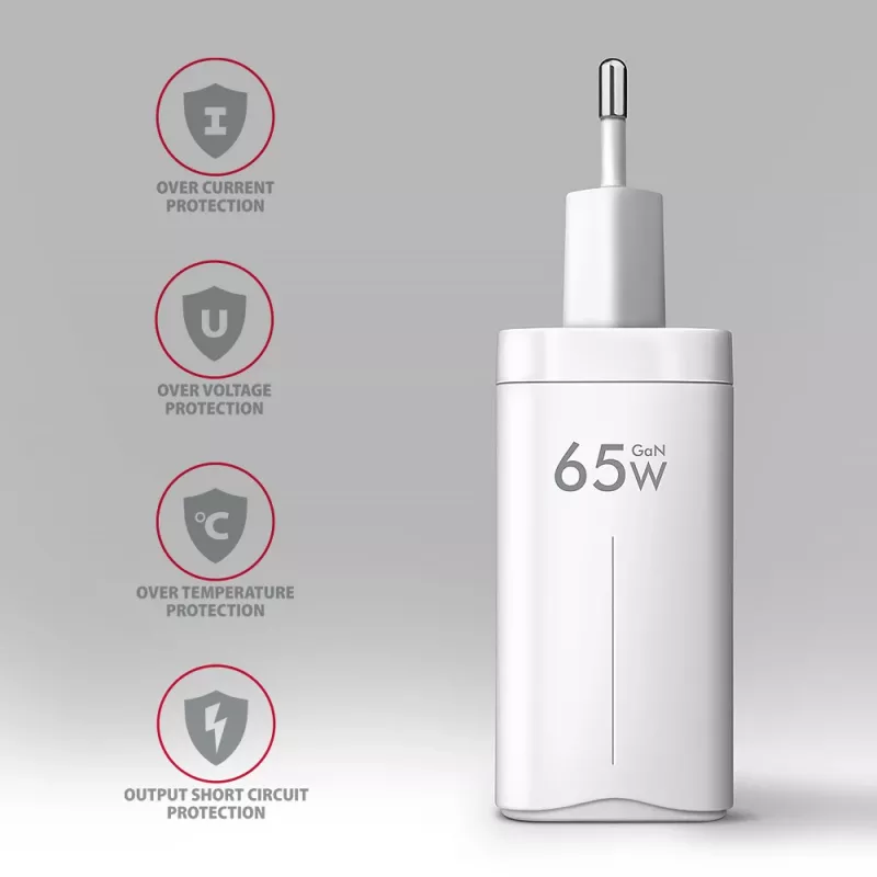 Axagon ACU-DPQ65W PD3.0 & QC4+ 3x ΕΞΟΔΟΙ φορτιστής τοίχου 65W