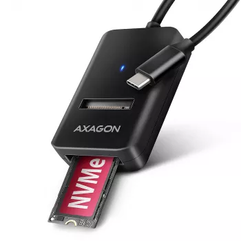 Axagon ADM2-CM προσαρμογέας USB-C M.2 NVMe SATA 10Gbps μαύρος