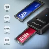 Axagon ADM2-CM προσαρμογέας USB-C M.2 NVMe SATA 10Gbps μαύρος
