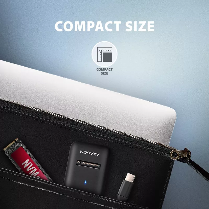 Axagon ADM2-CM προσαρμογέας USB-C M.2 NVMe SATA 10Gbps μαύρος
